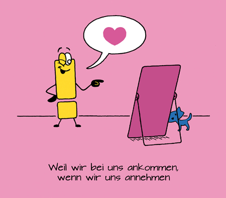 Illustration Katze Selbstliebe