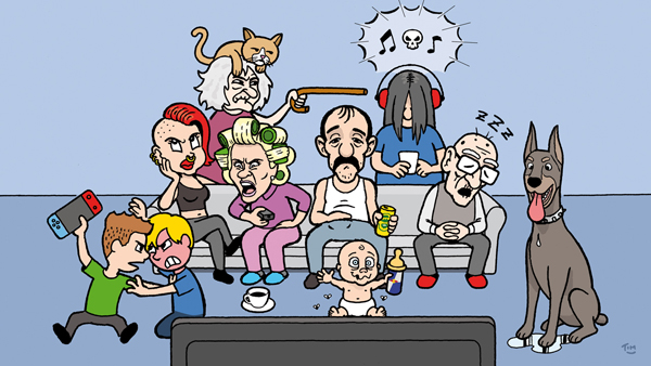 Illustration Comic Familie